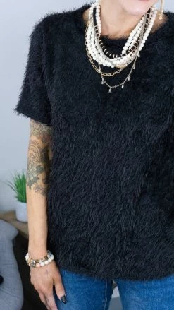 The ZigZag Stripe Black Night Views Top [NO RETURNS] TOPS & TUNICS