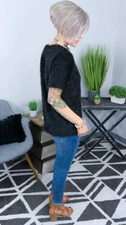 The ZigZag Stripe Black Night Views Top [NO RETURNS] TOPS & TUNICS