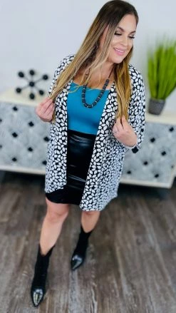 The ZigZag Stripe Black Nightlife Skirt