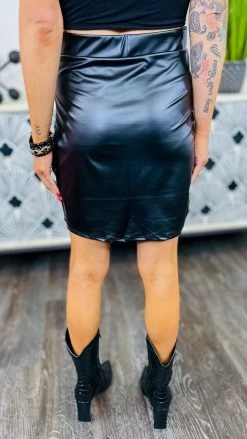 The ZigZag Stripe Black Nightlife Skirt