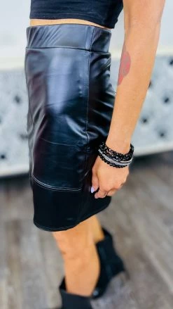 The ZigZag Stripe Black Nightlife Skirt