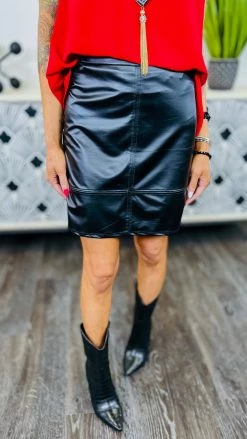 The ZigZag Stripe Black Nightlife Skirt