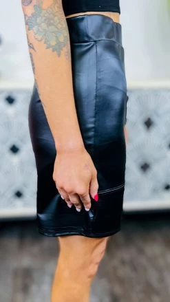 The ZigZag Stripe Black Nightlife Skirt