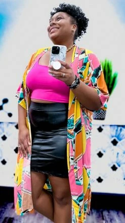 The ZigZag Stripe Black Nightlife Skirt