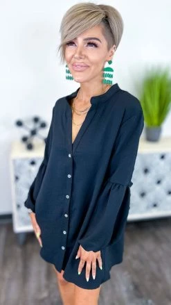 The ZigZag Stripe Black No Issues Tunic