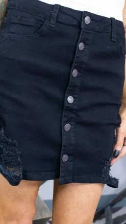 White Birch BOTTOMS Black On My Radar Skirt [NO RETURNS]