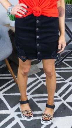 White Birch BOTTOMS Black On My Radar Skirt [NO RETURNS]