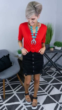 White Birch BOTTOMS Black On My Radar Skirt [NO RETURNS]