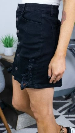 White Birch BOTTOMS Black On My Radar Skirt [NO RETURNS]