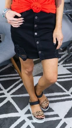 White Birch BOTTOMS Black On My Radar Skirt [NO RETURNS]