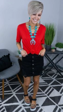 White Birch BOTTOMS Black On My Radar Skirt [NO RETURNS]