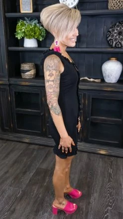 Heart & Hips Black Open Your Mind Dress [NO RETURNS] DRESSES