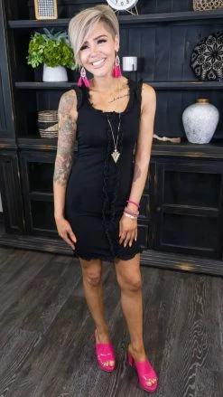 Heart & Hips Black Open Your Mind Dress [NO RETURNS] DRESSES