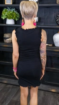 Heart & Hips Black Open Your Mind Dress [NO RETURNS] DRESSES