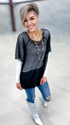 The ZigZag Stripe Black Poolside Escape Top