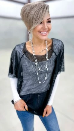 The ZigZag Stripe Black Poolside Escape Top