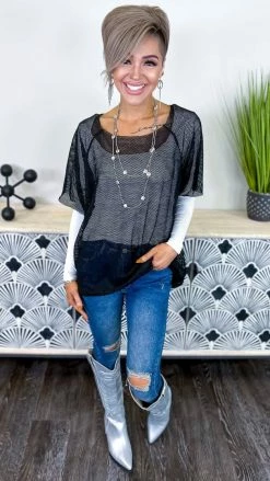 The ZigZag Stripe Black Poolside Escape Top