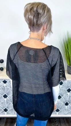 The ZigZag Stripe Black Poolside Escape Top