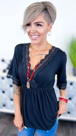 The ZigZag Stripe Black Pour Me Another Top TOPS & TUNICS