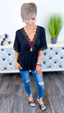 The ZigZag Stripe Black Pour Me Another Top TOPS & TUNICS