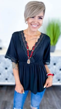 The ZigZag Stripe Black Pour Me Another Top TOPS & TUNICS