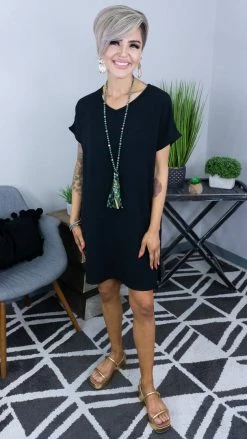 The ZigZag Stripe Black Pure Memories Dress