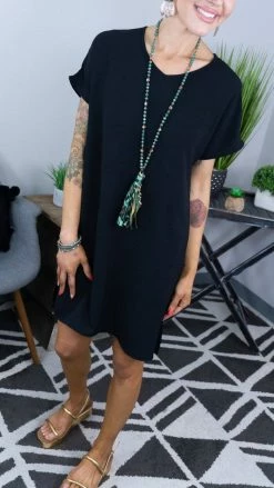 The ZigZag Stripe Black Pure Memories Dress