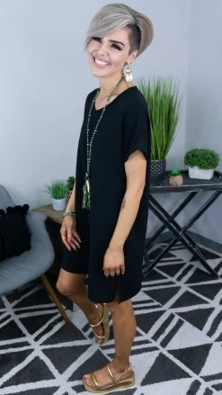 The ZigZag Stripe Black Pure Memories Dress