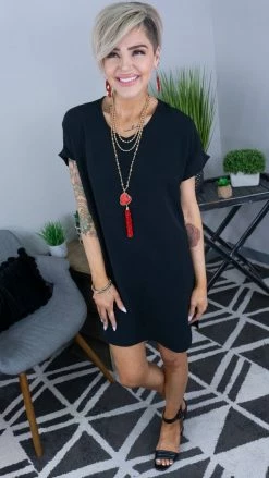 The ZigZag Stripe Black Pure Memories Dress