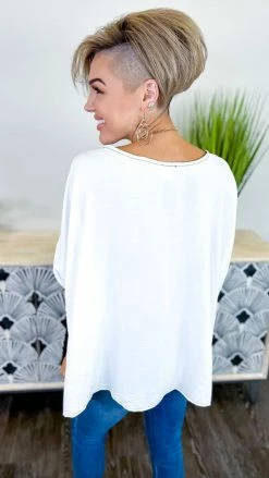 The ZigZag Stripe Black Reversible Colorblock Top