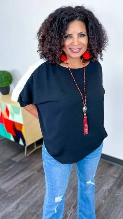 The ZigZag Stripe Black Reversible Colorblock Top