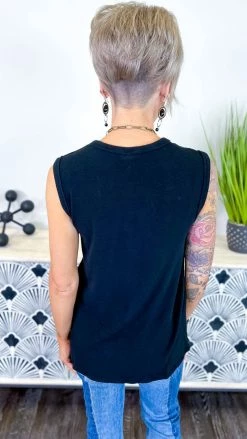 The ZigZag Stripe Black Right About You Tank