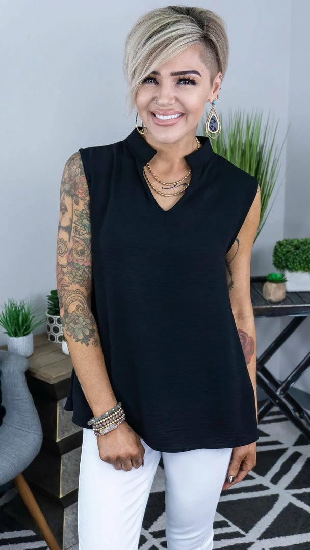 The ZigZag Stripe Black Romantic Remix Top