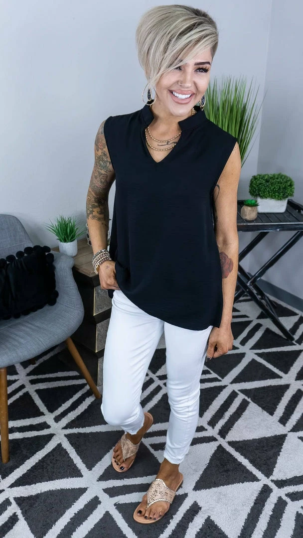 The ZigZag Stripe Black Romantic Remix Top