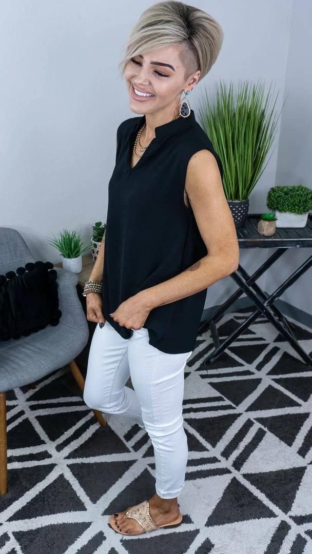 The ZigZag Stripe Black Romantic Remix Top