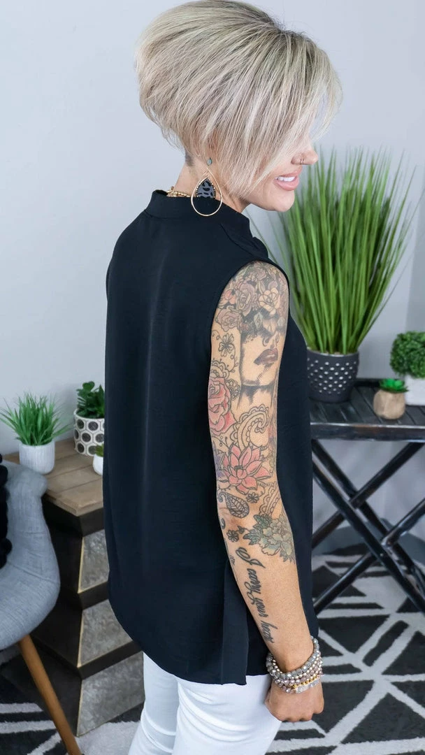 The ZigZag Stripe Black Romantic Remix Top