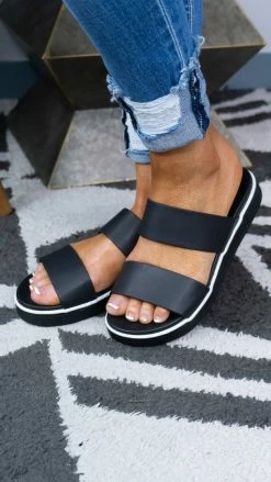 MIA Black Saige Platform Sandals