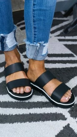 MIA Black Saige Platform Sandals