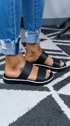 MIA Black Saige Platform Sandals