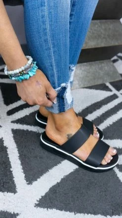 MIA Black Saige Platform Sandals