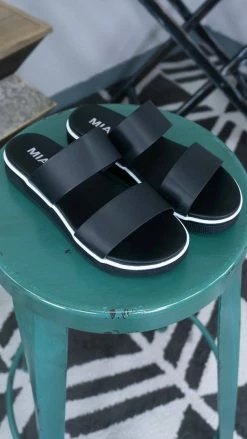 MIA Black Saige Platform Sandals