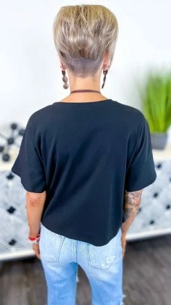 The ZigZag Stripe Black Satisfy Me Top