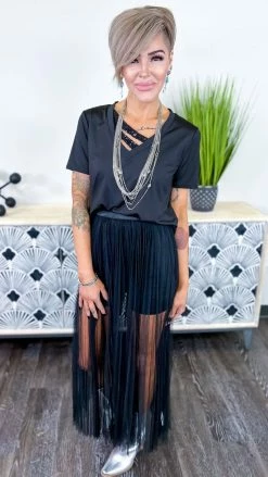 Origami Black See Yourself Skirt