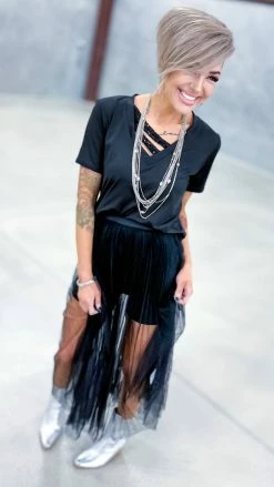 Origami Black See Yourself Skirt