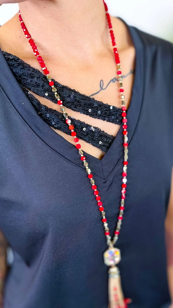 The ZigZag Stripe TOPS & TUNICS Black Sequin Sensation Top