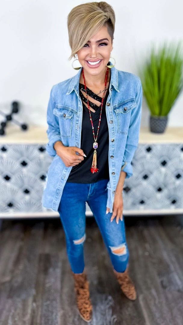 The ZigZag Stripe TOPS & TUNICS Black Sequin Sensation Top