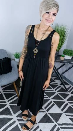 The ZigZag Stripe DRESSES Black She's Undeniable Dress