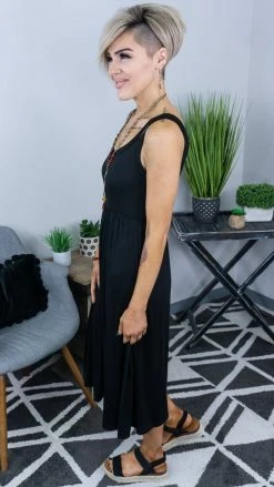 The ZigZag Stripe DRESSES Black She's Undeniable Dress