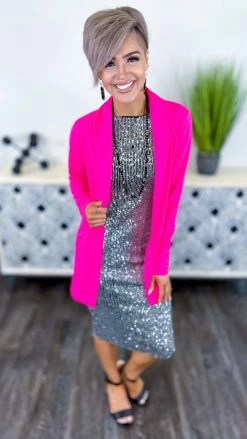 The ZigZag Stripe Black Silver Busy Slaying Dress DRESSES