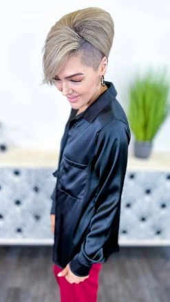 The ZigZag Stripe TOPS & TUNICS Black Smile For The Camera Top